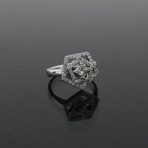 Pentagon Princess Cut Diamond Ring