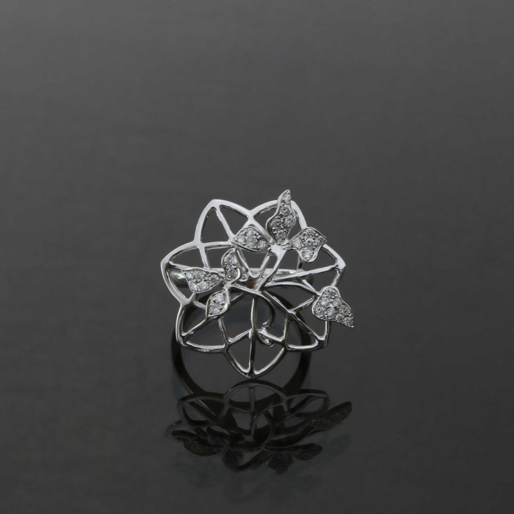 Trellis Diamond Pave Ring