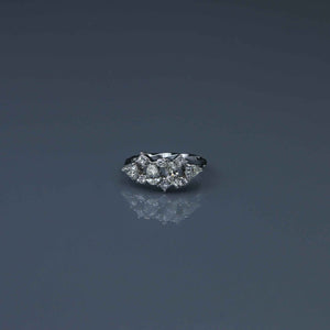 Marquise, Pear, Princess and Round Diamond Fragment Ring with Twist Band